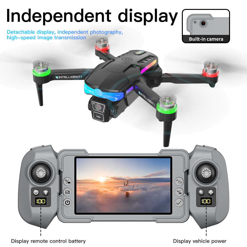 Drone Controller Screen - F177 スクリーンコントロールドローン 8K プロフェッショナルカメラ HD 航空写真デュアルカメラ全方向性障害物回避ドローン
