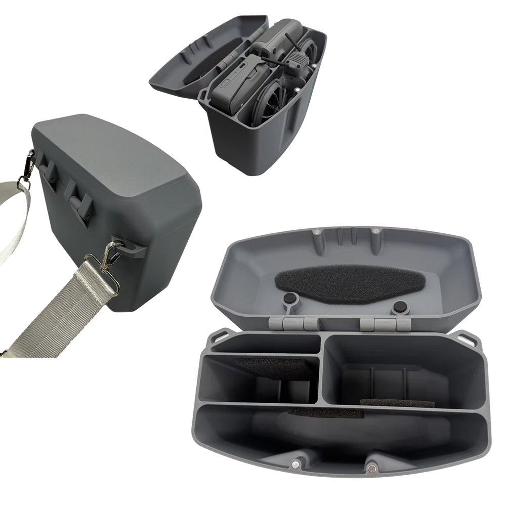 Drone Joystick Cover - DJI Neo 2用3Dプリント製ボックス、磁気蓋付き、調整可能なストラップ、ドローンバッテリーハブとRC N3コントローラーを収納できるハードキャリングケース
