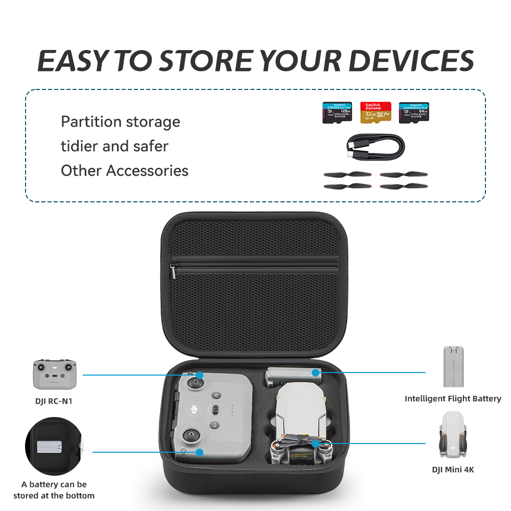 ポータブル収納バッグ保護キャリングケース DJI Mini4 - Drone Carrying Case のレビューと価格