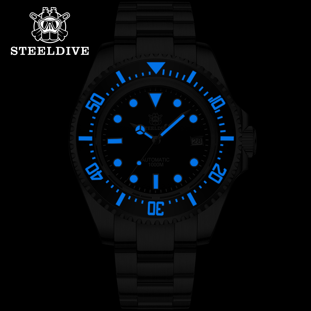 Steeldive-男性用自動ダイブウォッチ,ステンレス鋼, - Holy Stone Drone Hs720 のレビューと価格