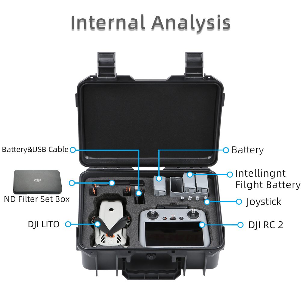 DJI LITO 1 X1ドローン用ハードシェル収納ケース、 - Drone Joystick Cover のレビューと価格