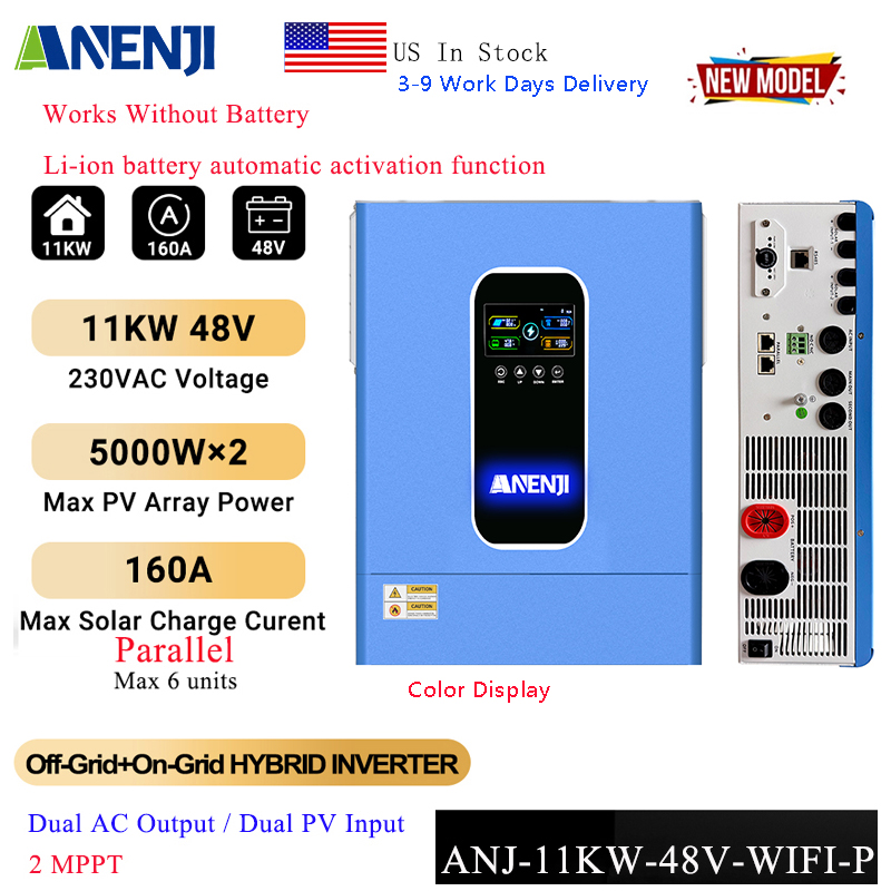 ANENJI 11KW 48V ハイブリッドソーラーインバー - Drone Solar Charger のレビューと価格