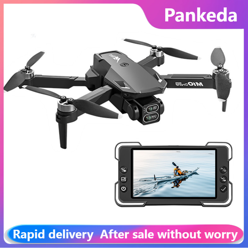 M10カメラドローン、画面付きリモコン、デュアルカメラ、オプ - Drone Controller Screen のレビューと価格